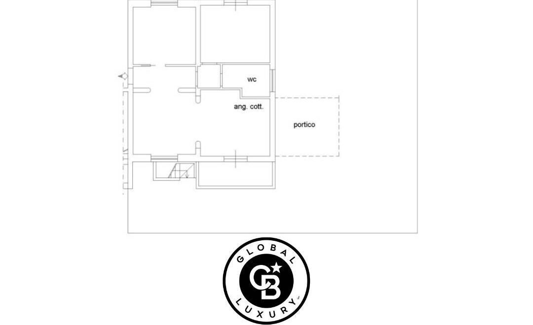 Planimetria indicativa del piano principale della villa